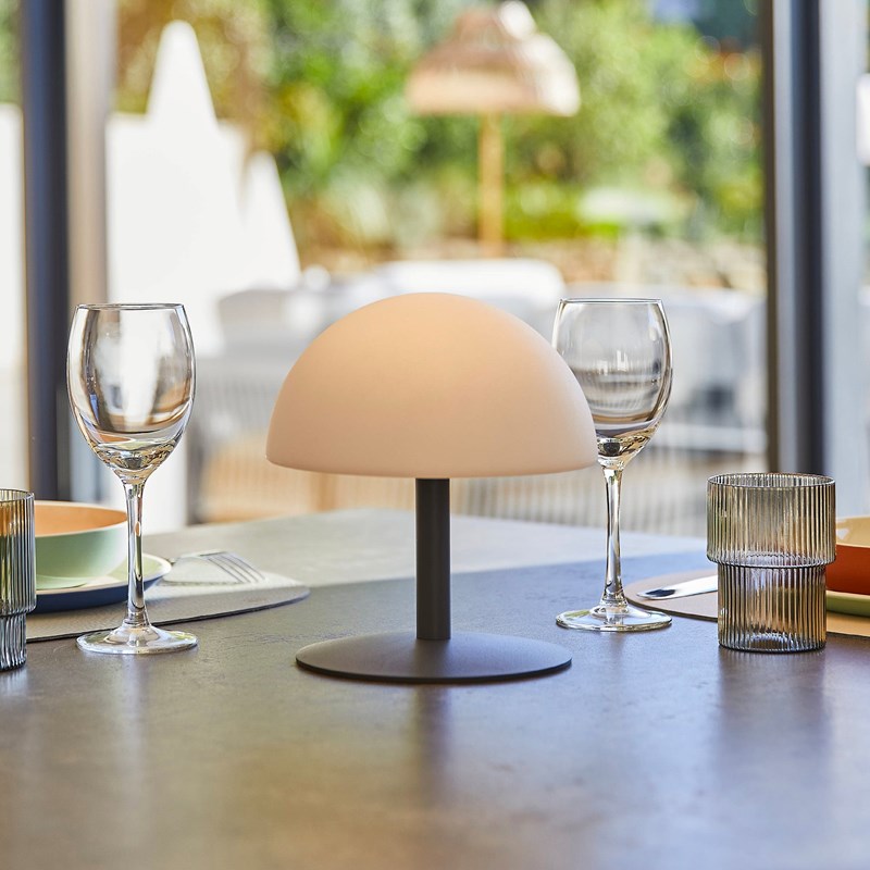 Lampe de table sans fil gris neptune