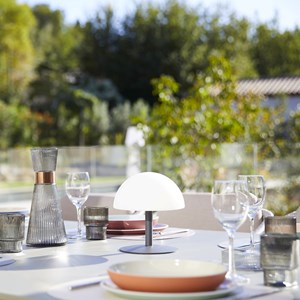 Lampe de table sans fil gris neptune