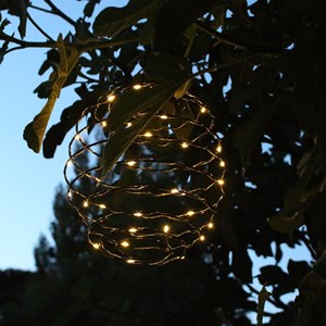 Suspension solaire spirale noir orion