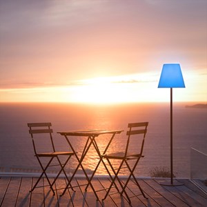 Lampadaire extérieur sans fil blanc standy