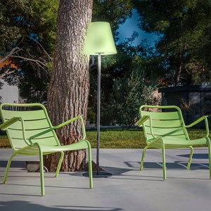 Lampadaire extérieur sans fil blanc standy