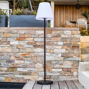 Lampadaire lumineux solaire blanc standy