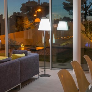 Lampadaire ext filaire blanc standy