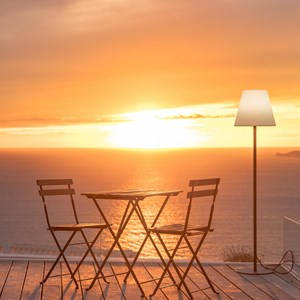 Lampadaire ext filaire blanc standy