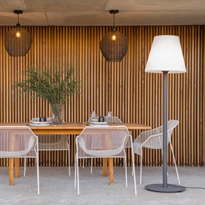 Lampadaire ext filaire blanc standy