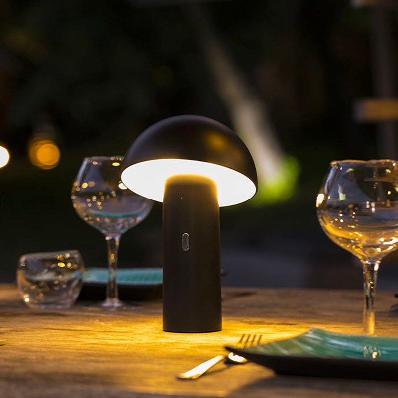Lampe de table sans fil noir tod
