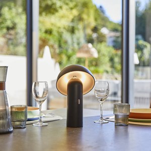 Lampe de table sans fil led noir tod