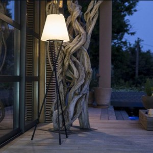Lampadaire extérieur sans fil blanc try