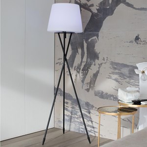 Lampadaire extérieur sans fil blanc try