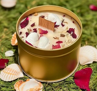 Bougie qui devient plante fleur oranger