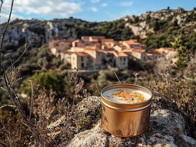 Bougie qui devient plante fleur oranger