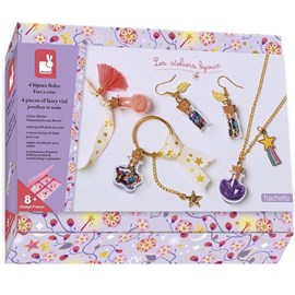 Coffret 4 bijoux fioles de fées à cré