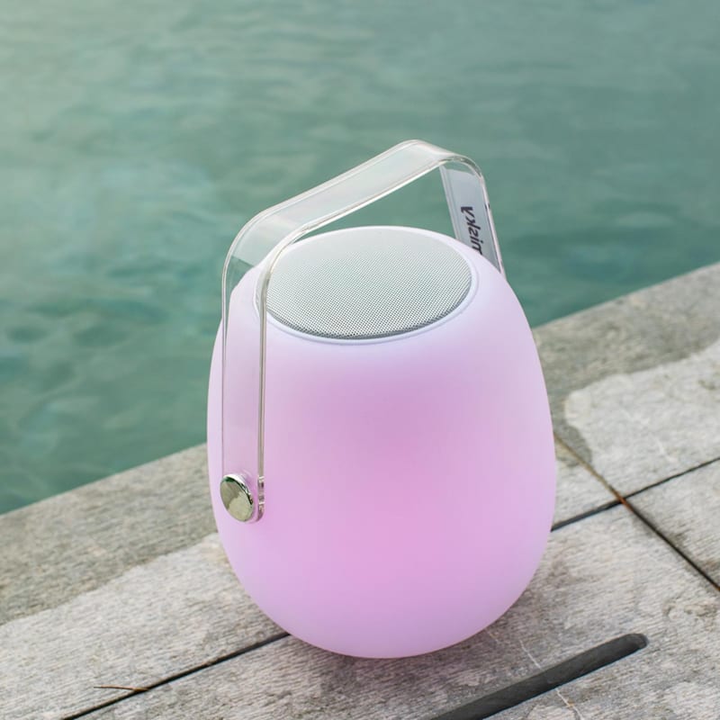 Lampe Enceinte Bluetooth Bob Station H33cm Cuivre LED Dimmable Avec Télécommande