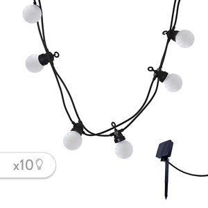 Guirlande 10 globes party milky solar