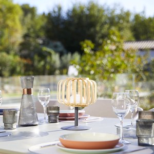 Lampe de table standy mini bambou