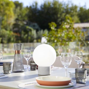 Lampe de table touch led terra concrete