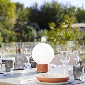 Lampe de table touch terra terre cuite