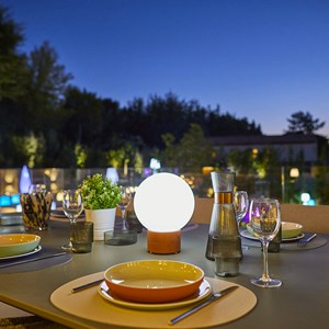 Lampe de table touch terra terre cuite