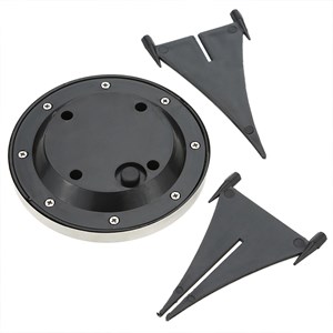 Lot de 8 spots solaires ronds argent decky