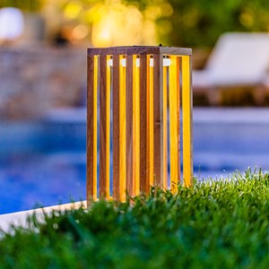 Lanterne solaire décorative bois chennai