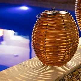 Lanterne solaire rechargeable marron raffy lantern