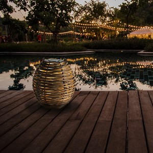 Lanterne solaire rechargeable marron raffy lantern