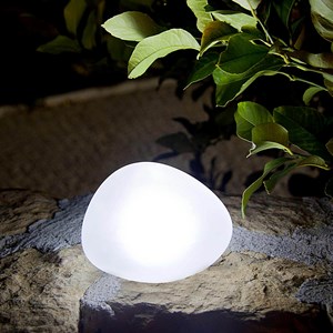 Lampe galet solaire transparent solenzara