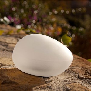 Lampe solaire décorative galet transparent solenzara