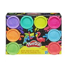 Playdoh 8 pots couleurs fluo