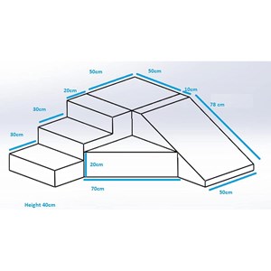 Set de 4 blocs en mousse pour le jeu...