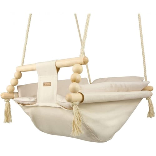 Velinda - Bascule pour bébé couleur crème