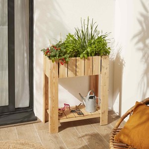 Potager de balcon en mélèze