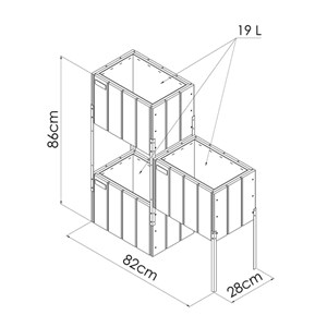 Jardinière en bois modulable - acanta