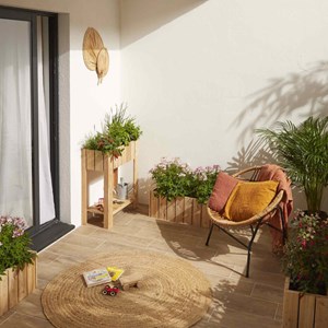 Bac à fleurs en bois 40l - acanta