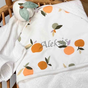 1re cape de bain coton bambou clem