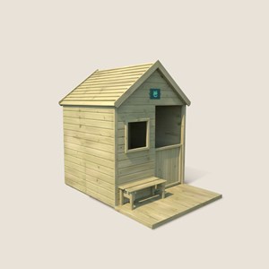 Cabane en bois traité avec terrasse et b