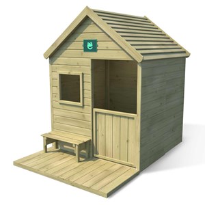 Cabane en bois traité avec terrasse et b