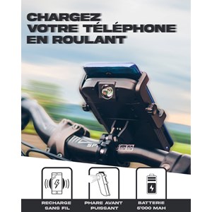 Support téléphone avec batterie intégrée