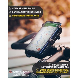 Support téléphone avec batterie intégrée