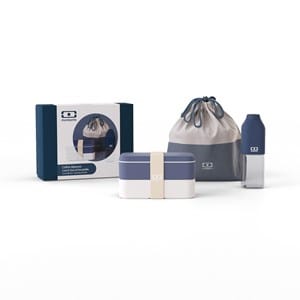 Coffret cadeau lunch box bleu natural