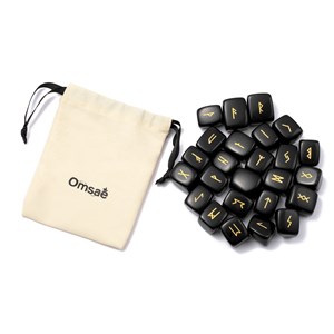Runes en obsidienne noire