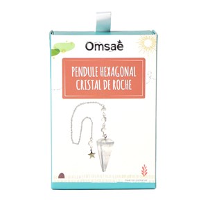 Pendule hexagonal cristal roche etoile
