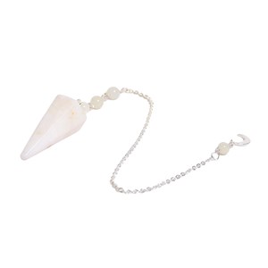 Pendule hexagonal pierre de lune et lune