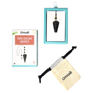 Pendule hexagonal labradorite pentacle