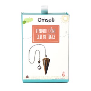 Pendule cône lisse en œil de tigre