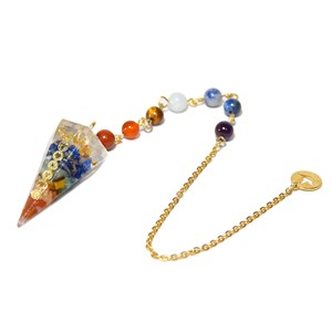 Pendule orgonite 7 chakras