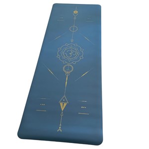 Tapis de yoga star om bleu gold