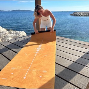 Tapis de yoga voyage totem jaune or