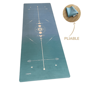 Tapis de yoga voyage totem vert d'eau