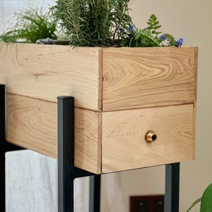 Potager berceau en acacia pieds acier